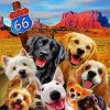 Route 66 Dog diamond painting