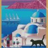 Santorini Illustration diamond painting