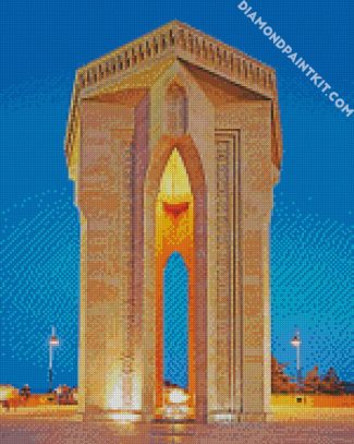 shahidlar Monument In Baku diamond painting