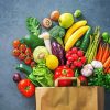 Shopping Bag Full Of Fresh Vegetables And Fruits diamond painting