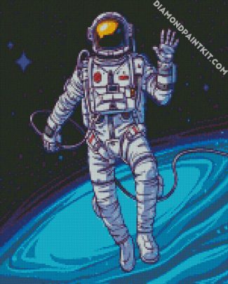 Space Man Illustration diamond painting