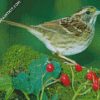 Sparrow On Branch diamond painting