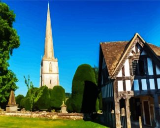 St Mary's Church Batsford England diamond painting