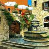 St Paul De Vence Fountain diamond painting