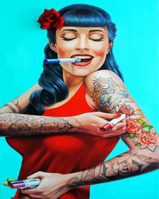 Tattooed Girl diamond painting