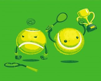 Tennis Balls Illustration diamond painting