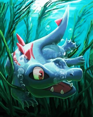 Totodile Pokémon diamond painting