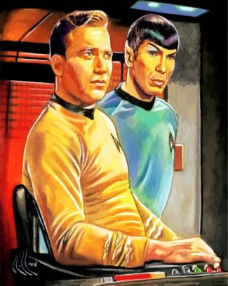 Trek Spock And James T-Kirk Star Trek Illustration diamond painting