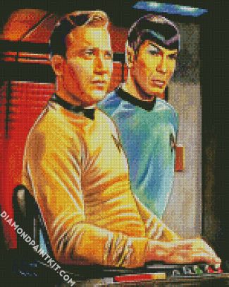 Trek Spock And James T-Kirk Star Trek Illustration diamond painting