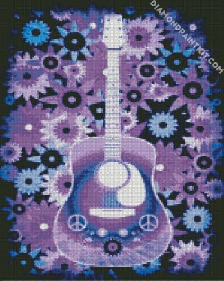 Trippy Guitar diamond painting