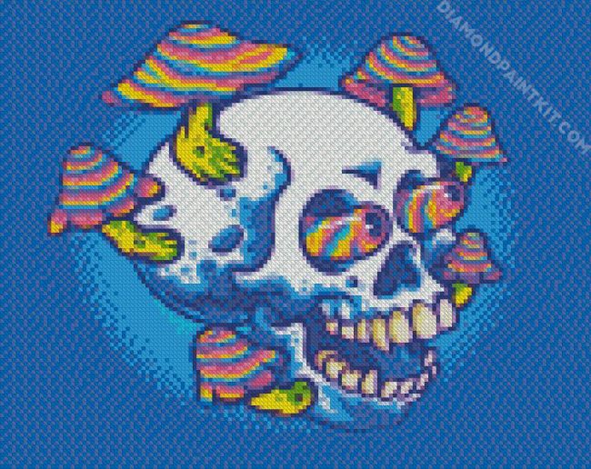 Trippy Skull diamond painting