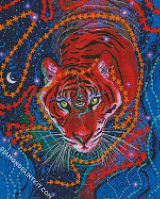 Trippy Tiger Animal diamond painting