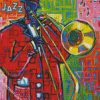 Trombone Illustration diamond painting