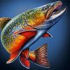 Trout Fish Art diamond painting