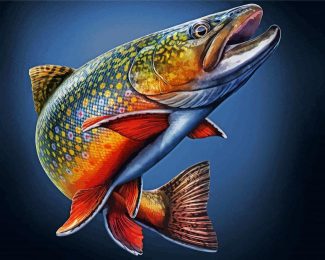 Trout Fish Art diamond painting