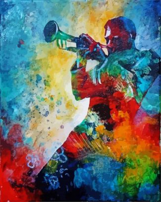 Trumpet Player diamond painting