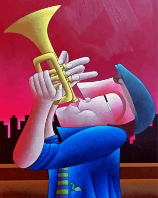 Trumpet Player Jazz diamond painting