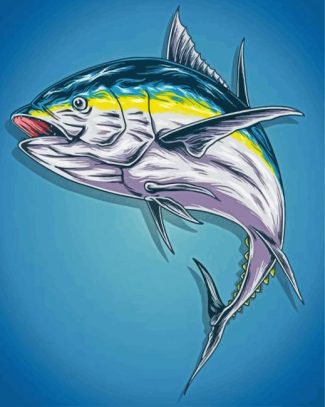 Tuna Fish Illustration diamond painting