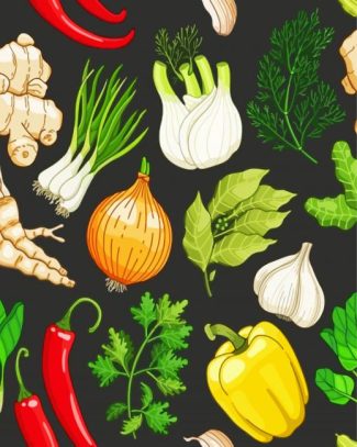 Vegetables Illustration diamond painting