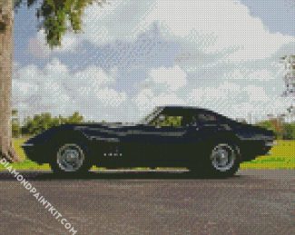 Vintage Black Chevrolet diamond painting