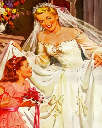 Vintage Bride On Her Wedding diamond painting