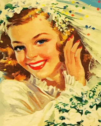 Vintage Bride diamond painting