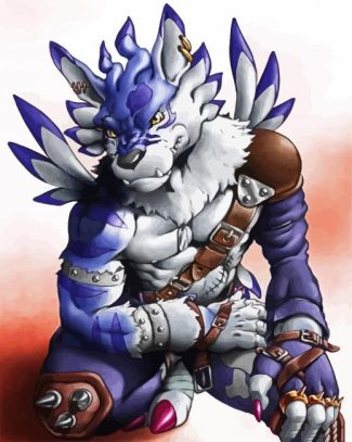 Weregarurumon Anime diamond painting