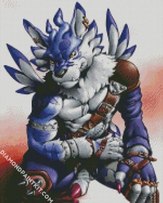 Weregarurumon Anime diamond painting