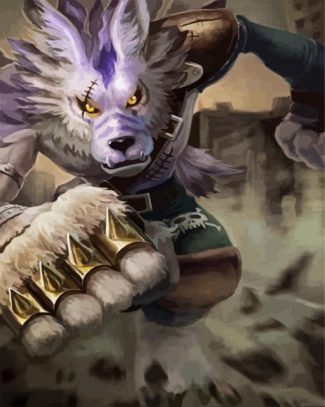 Weregarurumon diamond painting