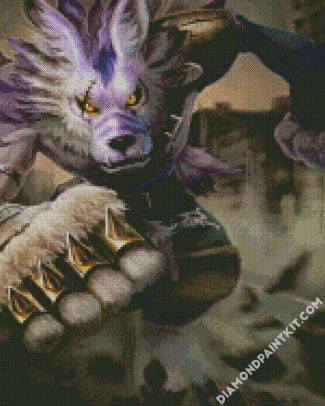 Weregarurumon diamond painting