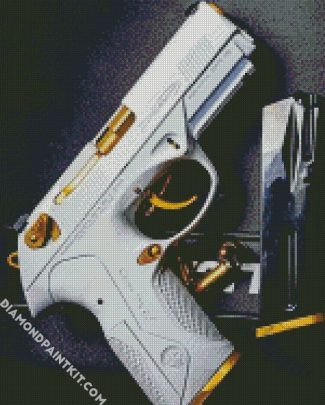 White Gun Weapon diamond painting