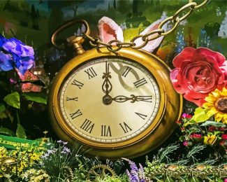 Wonderland Clock diamond painting