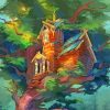 Wooden Treehouse diamond painting