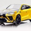 Yellow Lamborghini Urus diamond painting