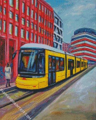 Yellow Tram Art diamond painting