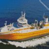 Yellow Trawler diamond painting