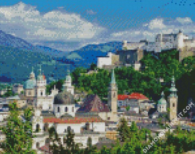 Fortress Hohensalzburg Salzburg diamond painting