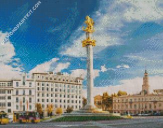 Freedom Square Tbilisi diamond painting