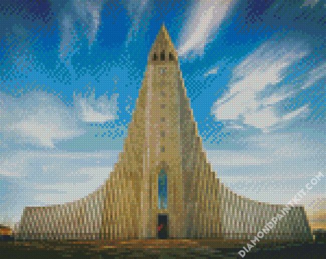 Hallgrimskirkja Reykjavik Iceland diamond painting