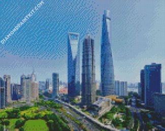 Jin Mao Tower Shanghai diamond painting