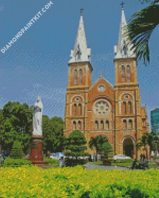 Notre Dame Cathedral Of Saigon Vietnam diamond painting