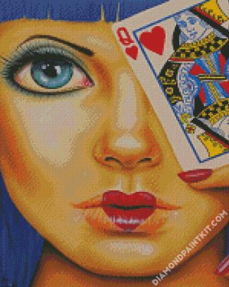 Queen Of Hearts diamond painting