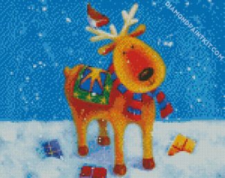 Reindeer diamond painting