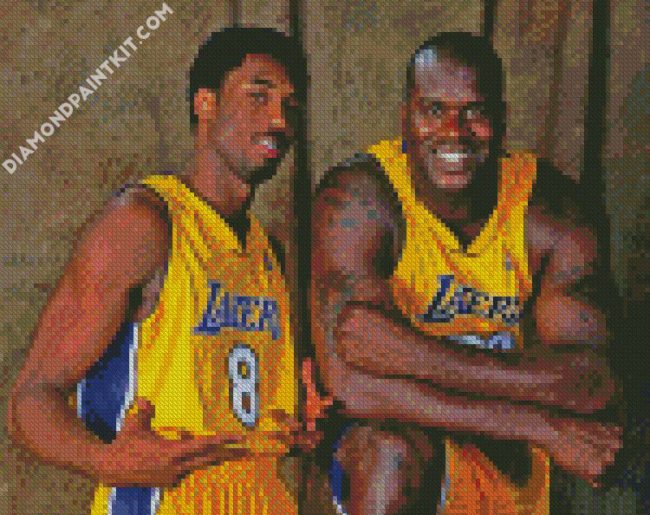 Shanquille O Neal And Kobe Bryant diamond painting