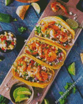 Shrimp Tacos diamond painting