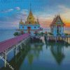 Siewdass Sadhu Shiva Mandir Temple In The Sea Trinidad diamond painting