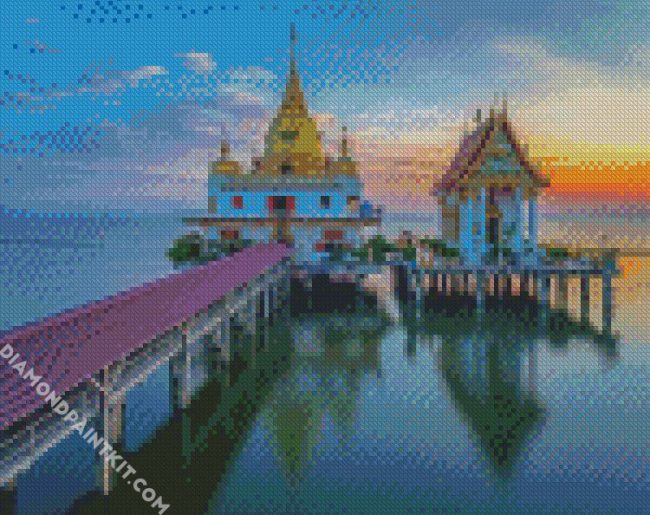 Siewdass Sadhu Shiva Mandir Temple In The Sea Trinidad diamond painting