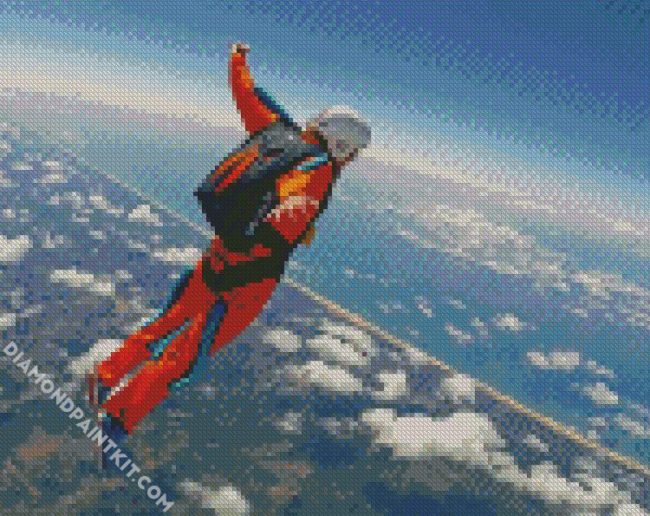 Skydiving diamond painting