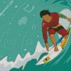 Surfer diamond painting