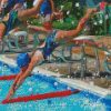 Swimmers Competition diamond painting